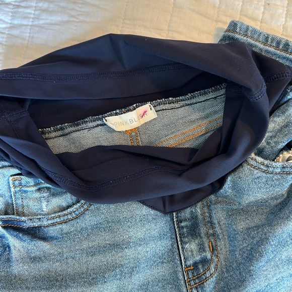 Pink blush Straight Leg Maternity Jeans - Picture 2 of 4